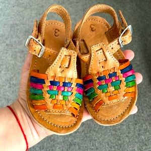 CLEARANCE Baby - toddlers - girls Mexican leather huaraches